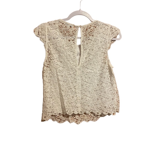 Talula White Blouse | Size M | Lace Back - Picture 2 of 3
